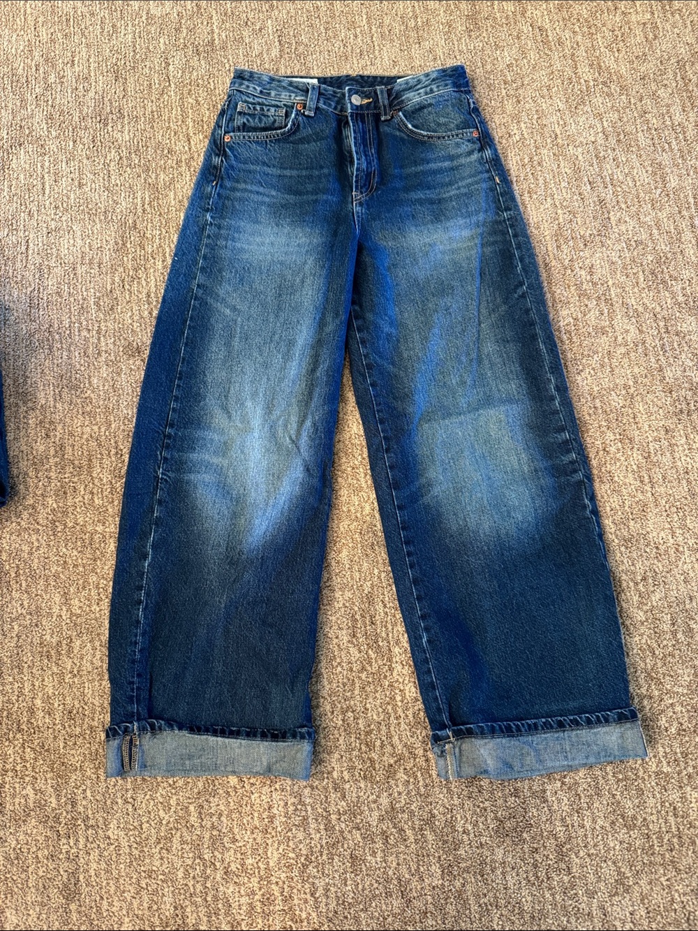 Wide Leg Women’s Zara Jeans in Dark Blue
